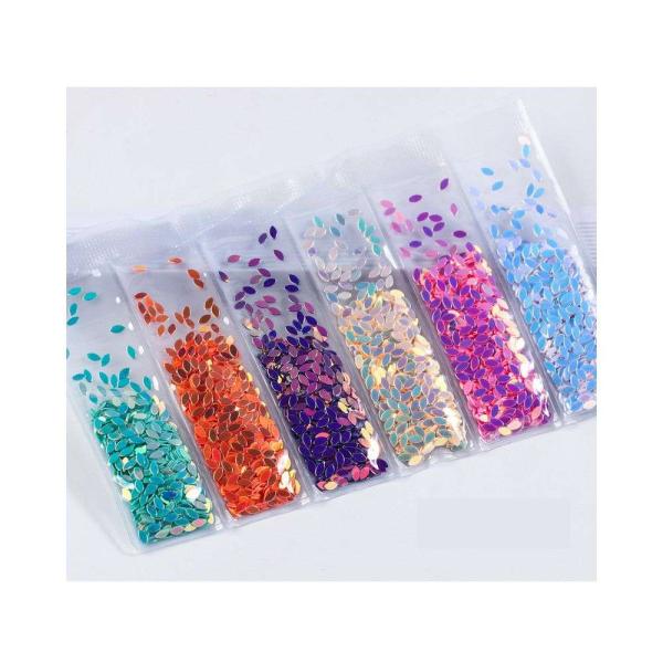 Nail art sequins tool candy color laser glitter 05