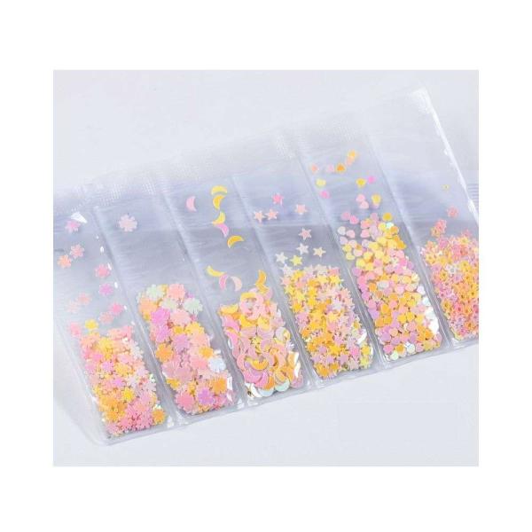 Nail art sequins tool candy color laser glitter 04