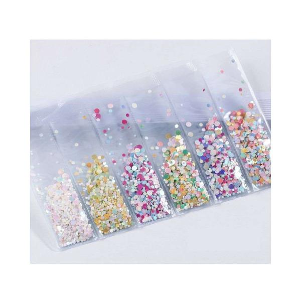 Nail art sequins tool candy color laser glitter 01