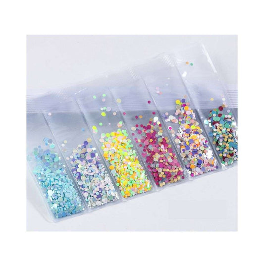 Nail art sequins tool candy color laser glitter 02